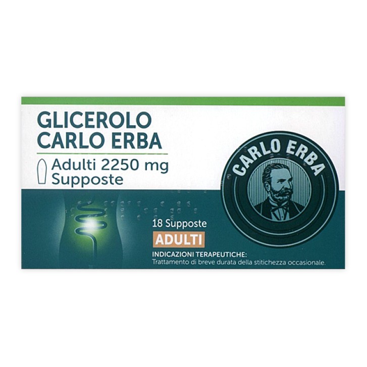 supposte GLICEROLO  CARLO ERBA Adulti 18 supposte 2.250 mg