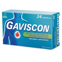 GAVISCON*24 cpr mast 500 mg + 267 mg menta