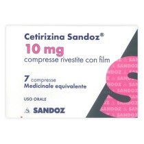 CETIRIZINA (SANDOZ)*7 cpr riv 10 mg