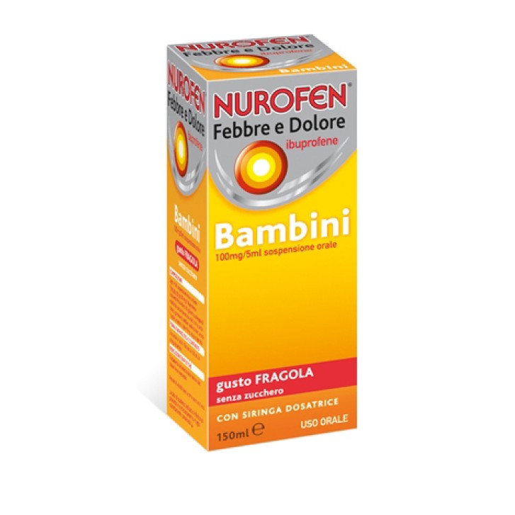 NUROFEN febbre e dolore sospensione bambini 100MG/5ML gusto fragola