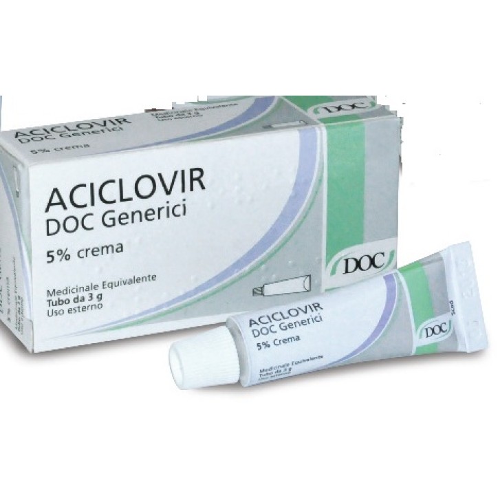 ACICLOVIR (DOC GENERICI)*crema derm 3 g 5%