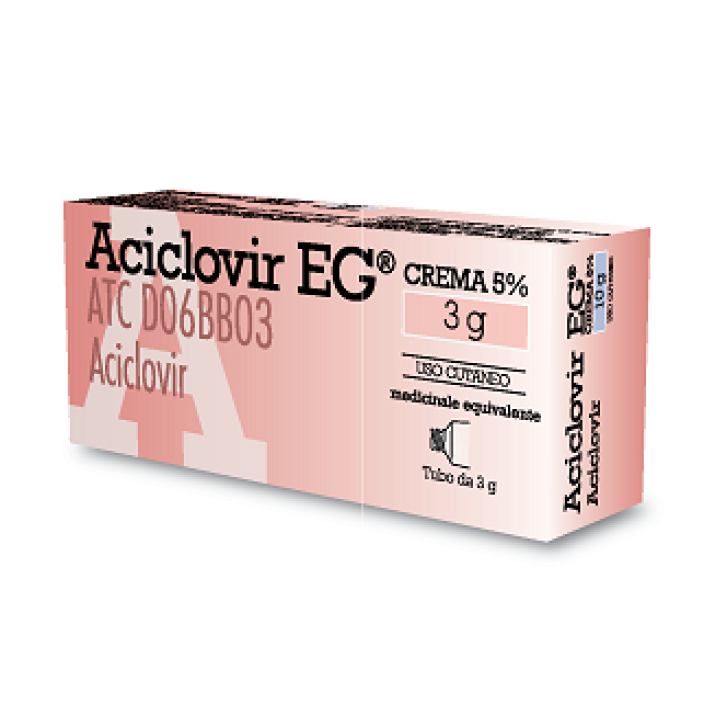 ACICLOVIR (EG)*crema derm 3 g 5%