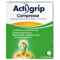 ACTIGRIP 12 compresse 60 mg + 2,5 mg + 500 mg