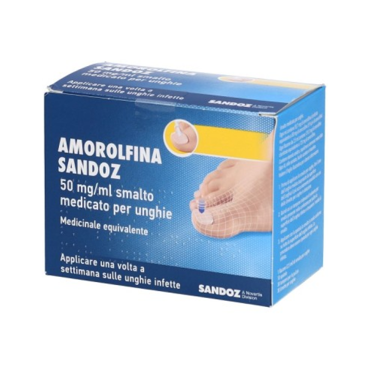 AMOROLFINA (SANDOZ)*smalto unghie 1 flacone 2,5 ml 50 mg/ml