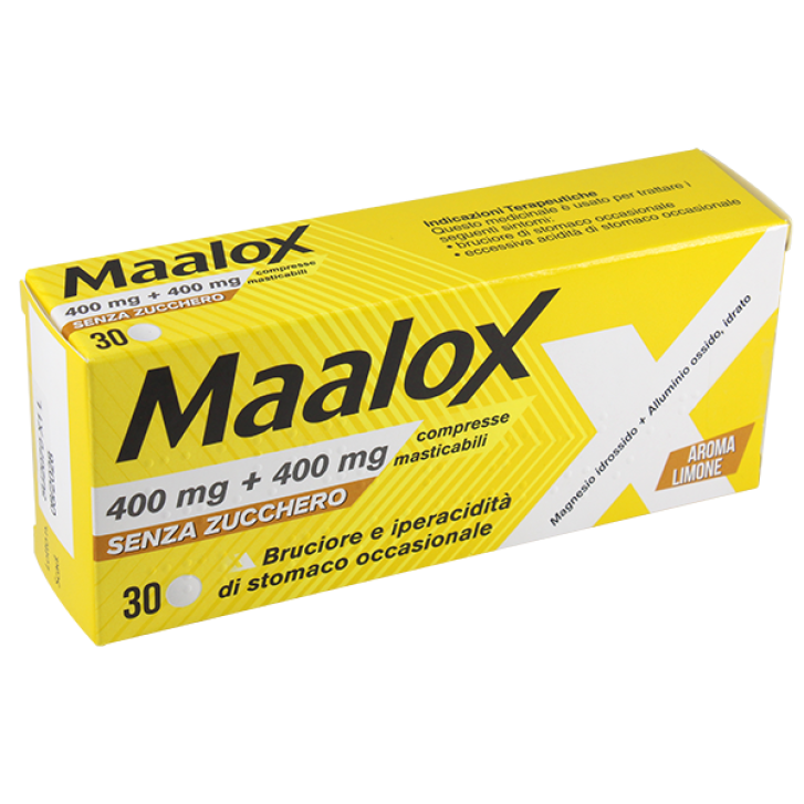 MAALOX*30CPR MAST 400MG+400MG MAALOX*30CPR MAST 400MG+400MG