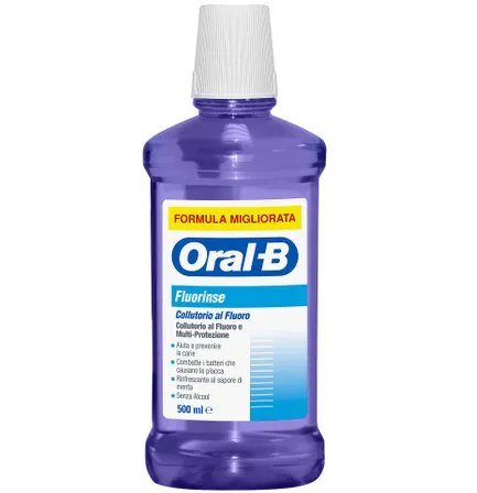 3 Flaconi Oral-B Collutorio al Fluoro Fluorinse Multi-Protezione 500ml - Immagine 4