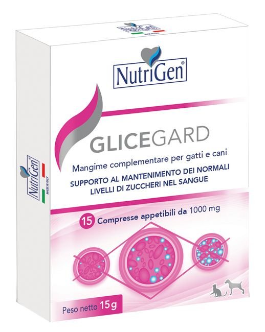 Glicegard Mangime Complementare per Cani e Gatti con Berberis Mirtillo Nero e Cardo Mariano 15 Compresse - Nutrigen