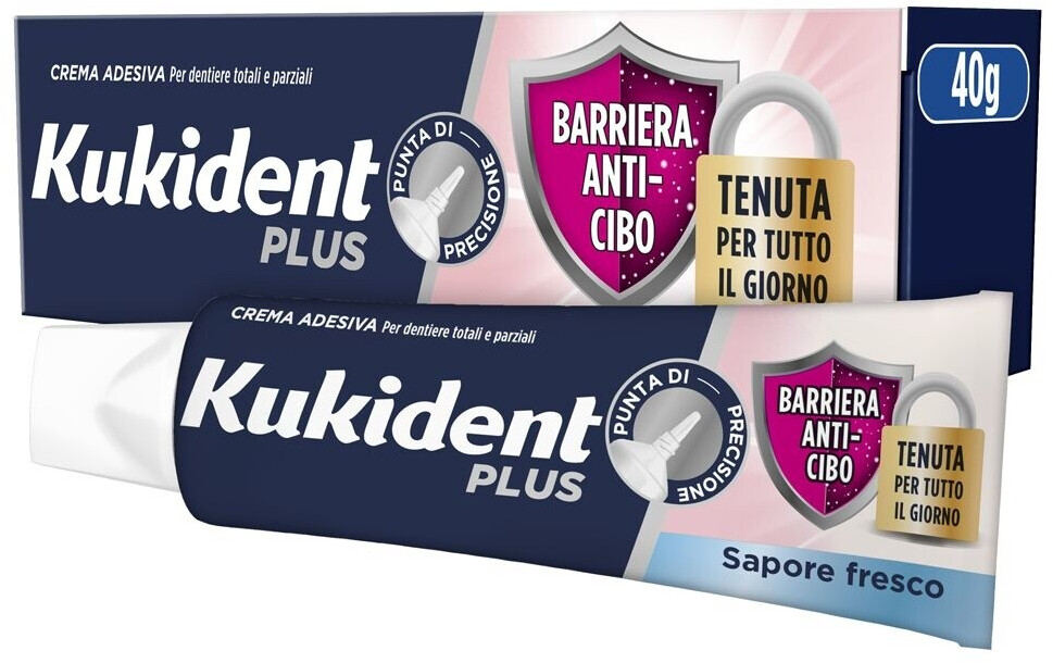 Kukident Crema Plus Doppia Protezione Adesiva Per Dentiera 40Gr - Immagine 7