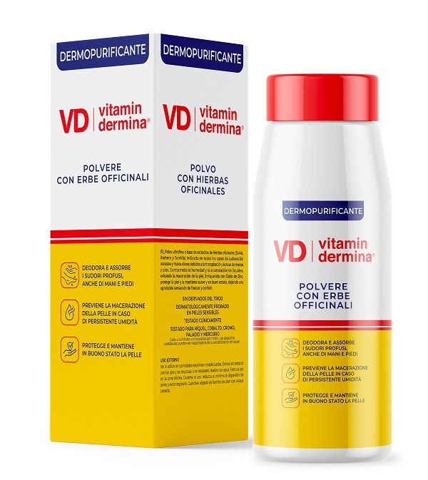 Vitamindermina Unisex Bambino Cobalto Corpo Dermopurificante Polvere Con Erbe Officinali 100G - Prodotti Per Bambini - Immagine 3