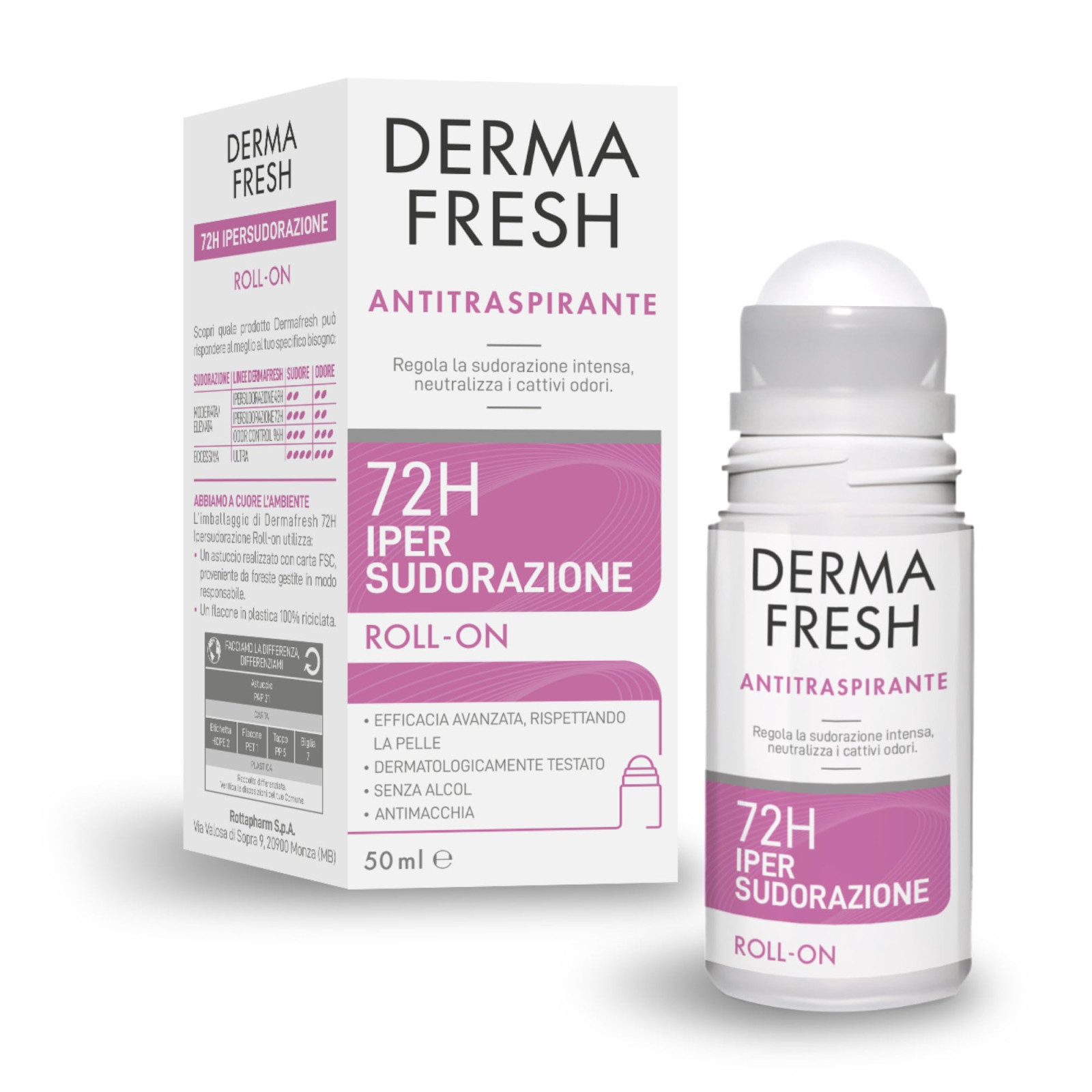 Meda Deodorante Dermafresh 72 H Ipersud Roll On, 50Ml - Immagine 2