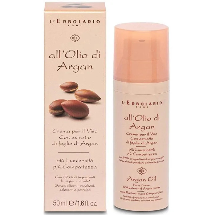 Olio Di Argan L'erbolario L`Erbolario Crema Viso All'olio Di Argan 50 Ml Per La Pelle - Immagine 2