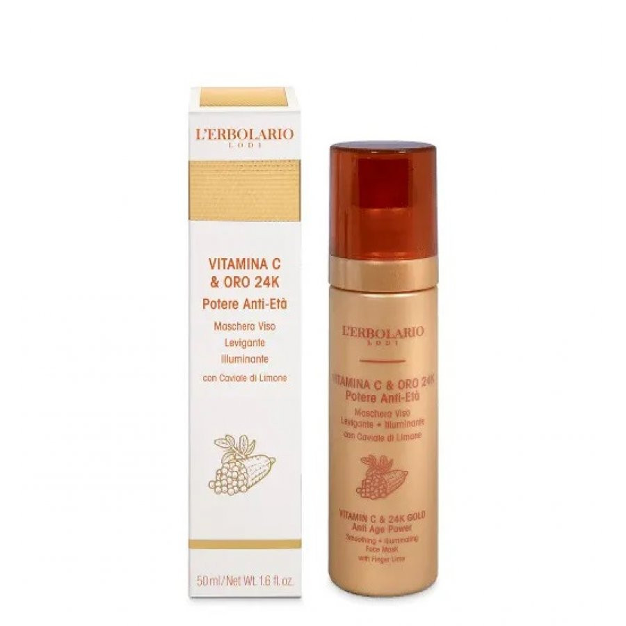 Maschera Viso Vitamina C e Oro Illuminante Anti-età 50ml - L'Erbolario