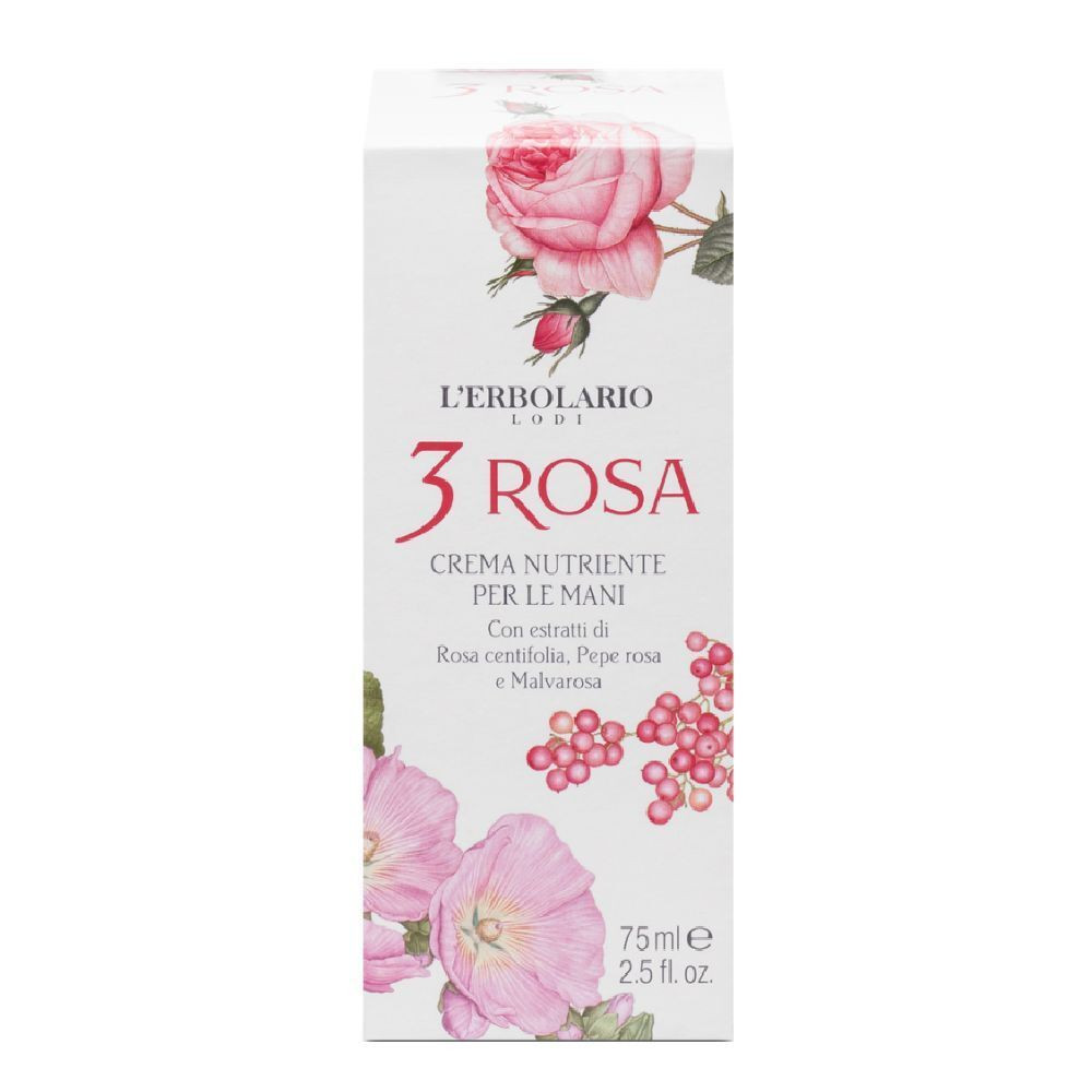 L ERBOLARIO 3 Rosa - Crema Nutriente Per Le Mani 75 Ml - Immagine 2