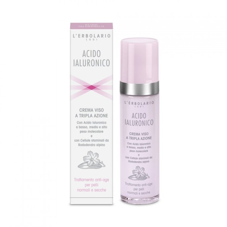 Crema Viso a Tripla Azione Acido Ialuronico 50ml - L'Erbolario