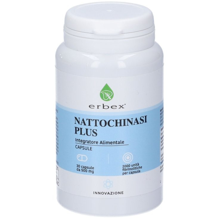 Nattochinasi Complex Integratore Circolazione con Bromelina e Curcuma 30 Capsule - Erbex