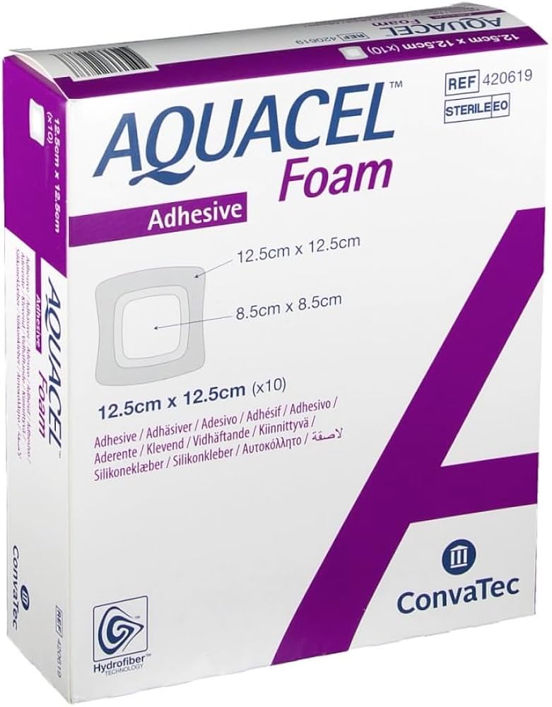 Convatec Italia Aquacel Foam Formato Adesivo Per Ferite 10 Pezzi 17,5X17,5 Cm - Immagine 6