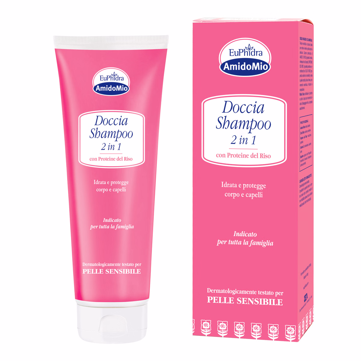 Euphidra AmidoMio Doccia Shampoo 2 in 1 Extra Delicato con Olio di Riso 250 ml - Euphidra Euphidra AmidoMio Doccia Shampoo 2 in 1 Extra Delicato con Olio di Riso 250 ml - Euphidra