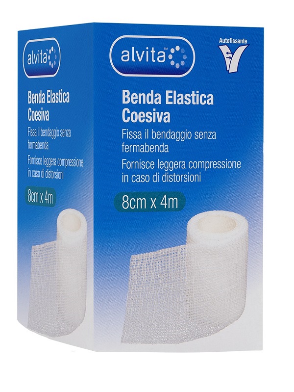 Alvita Benda Elastica Coesiva 8X4, Autoadesiva - Immagine 3