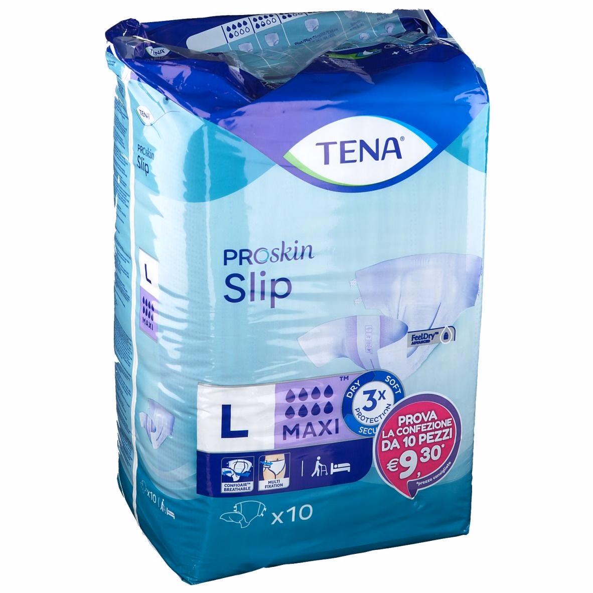 Tena Slip Maxi Pannolone a Mutandina per Incontinenza Urinaria Molto Pesante Confezione da 10 Pezzi - TENA
