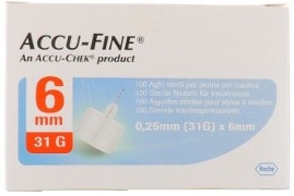 ACCUFINE Ago Ins.31g*6mm 100pz - Immagine 5