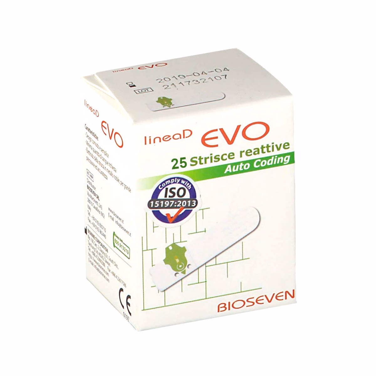 Linead Evo Strisce Reattive per Misurazione Glicemia 25 Pezzi - Bioseven