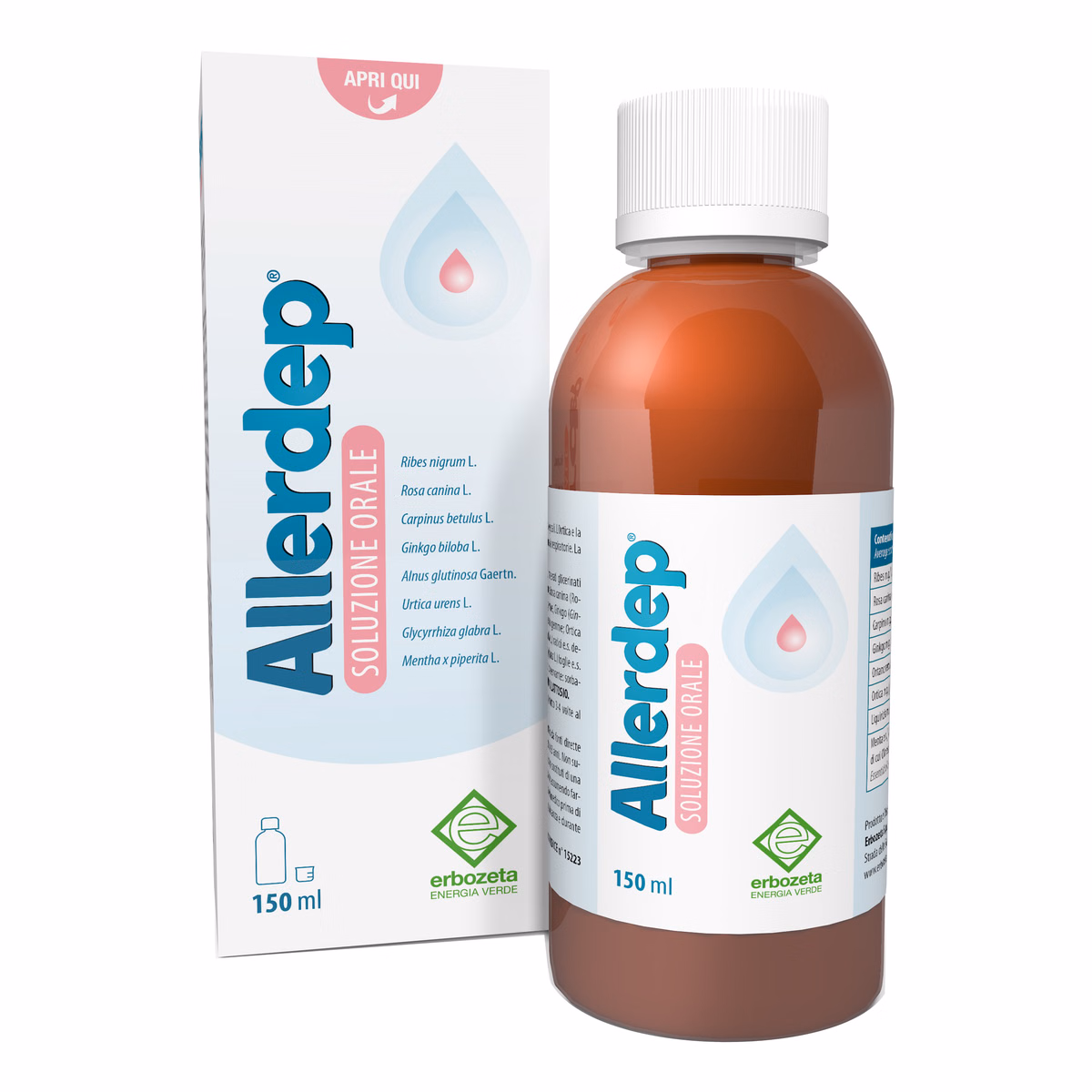 Allerdep Integratore per Vie Respiratorie con Estratti Vegetali 150 ml - ERBOZETA Allerdep Integratore per Vie Respiratorie con Estratti Vegetali 150 ml - ERBOZETA