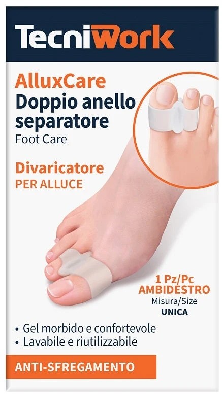 Tecniwork | Alluxcare Tecniwork Alluxcare Doppio Anello Separatore Per Alluce - Ambidestro Misura Unica 1 Pz Fasciatura Bambino - Immagine 5