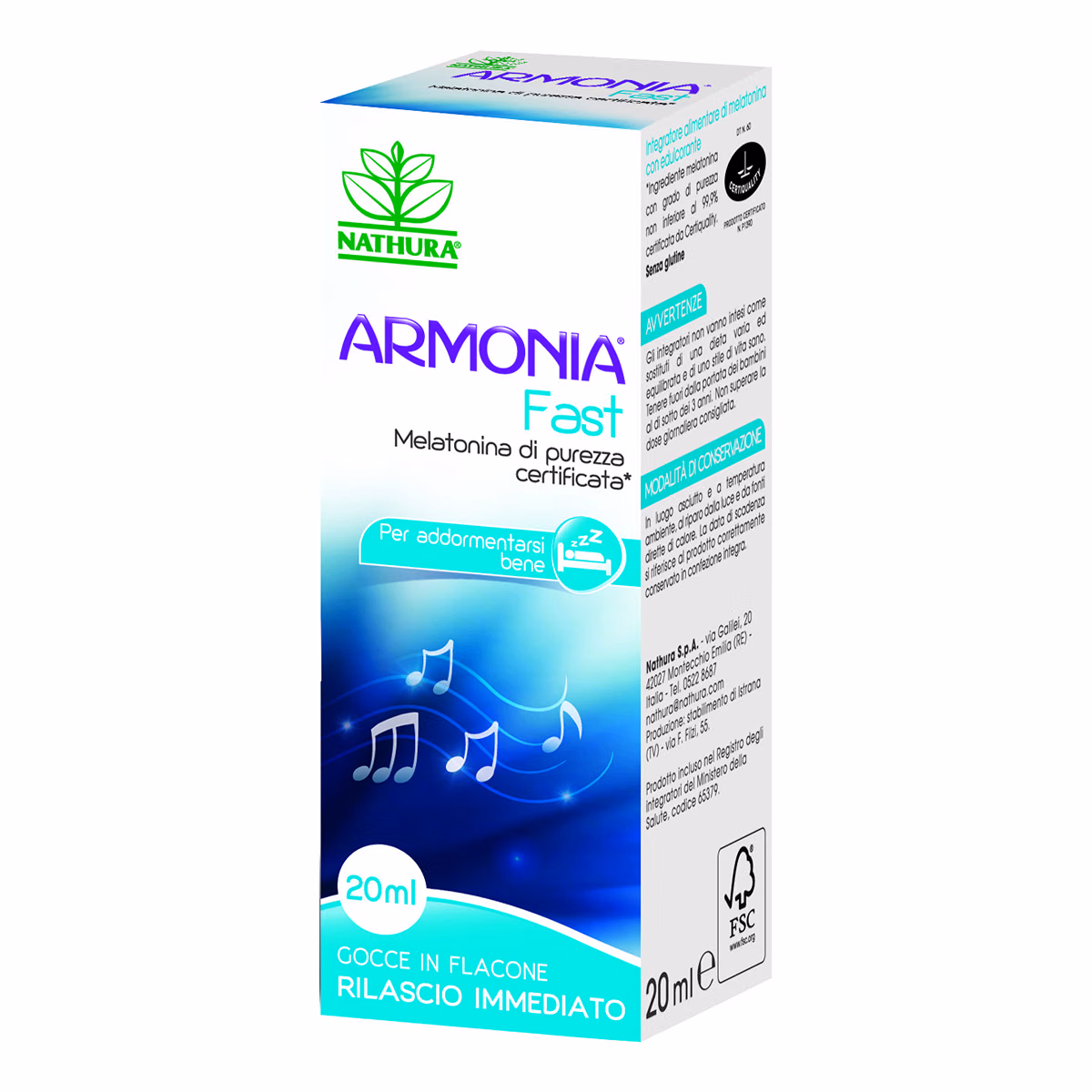 Armonia Fast 1 mg Integratore Melatonina Gocce 20 ml - Giuliani Armonia Fast 1 mg Integratore Melatonina Gocce 20 ml - Giuliani
