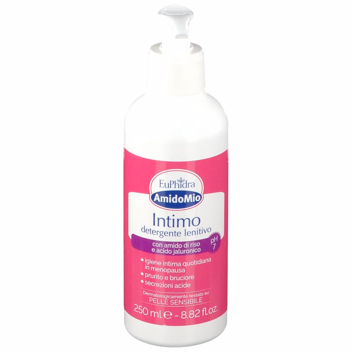 EuPhidra AmidoMio Detergente Intimo Lenitivo con Amido di Riso e Acido Ialuronico 250 ml - ZETA FARMACEUTICI SpA