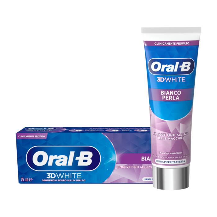 Oralb Oral-B 3D White Bianco Perla Dentifricio 75 Ml Bambino - Immagine 6