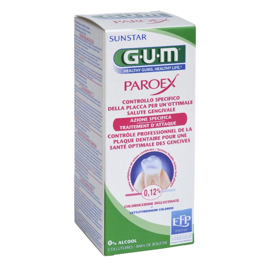 Gum Paroex Collutorio 0.12% Clorexidina Per Gengiviti Parodontiti 300 Ml - Immagine 6