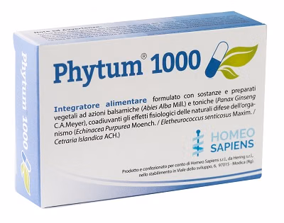 Phytum 1000 Integratore Alimentare con Echinacea e Ginseng 30 Capsule - Homeo Sapiens