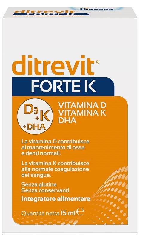 Humana Italia Humana Ditrevit Forte K Integratore Con Vitamina D E K E Dha 15 Ml - Immagine 4