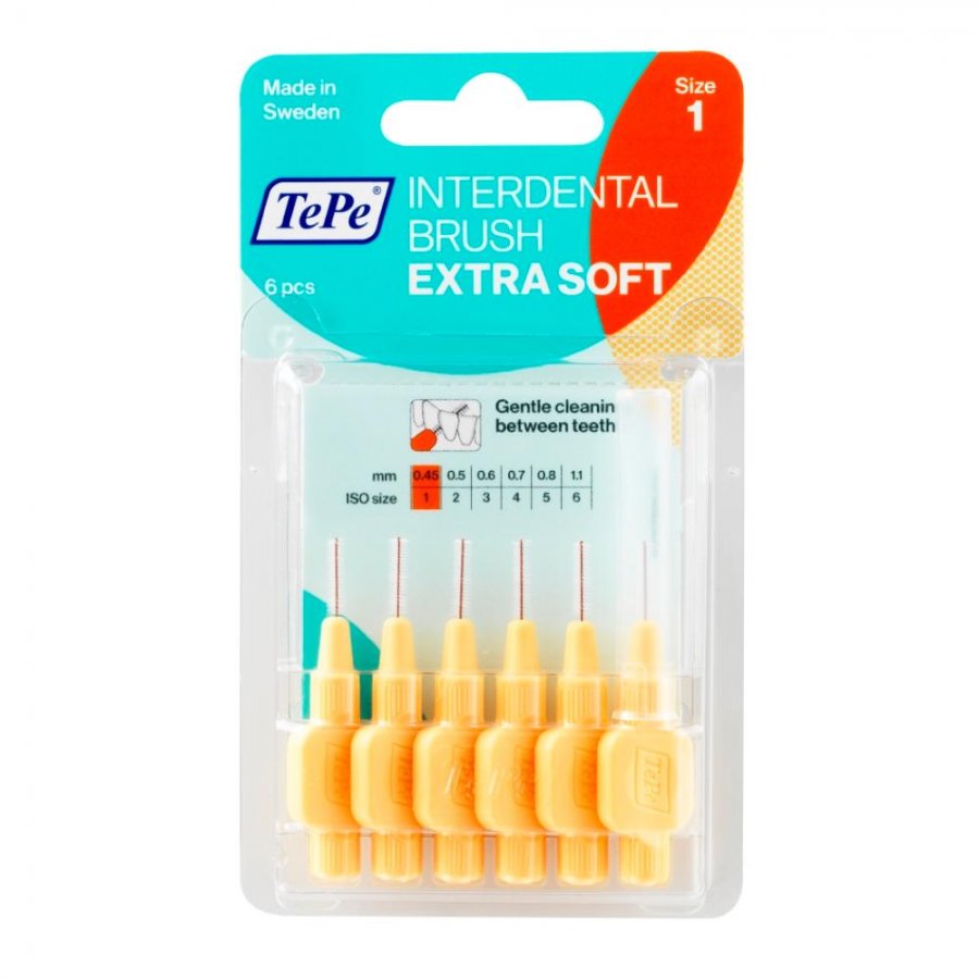 Tepe Scovolino Extra Soft Arancione Per Pulizia Interdentale Misura Iso 1 Filo 0,45 Mm 6 Pezzi - Immagine 7