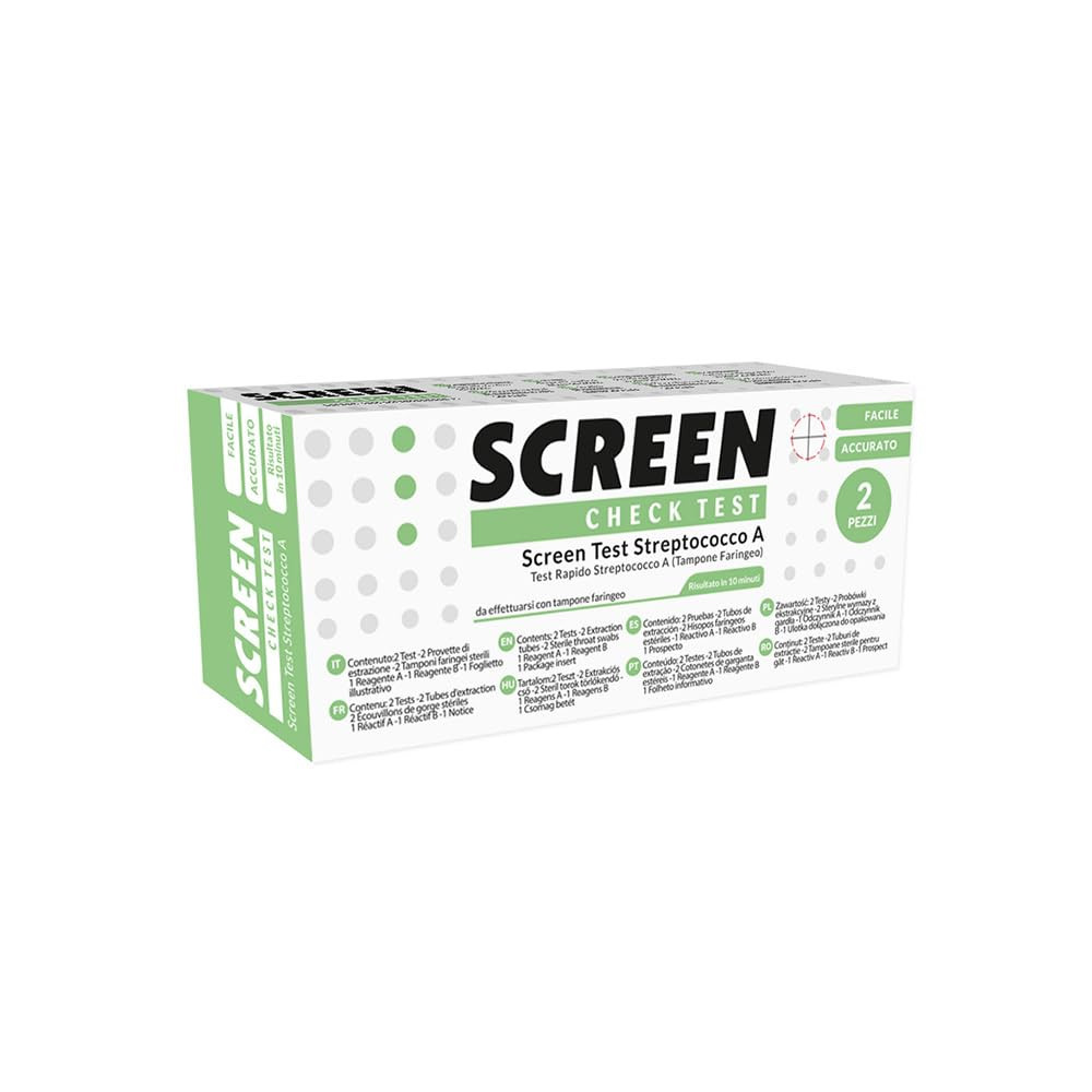 Test Streptococco A Autodiagnostico Tampone Faringeo 2 Pezzi - SCREENPHARMA