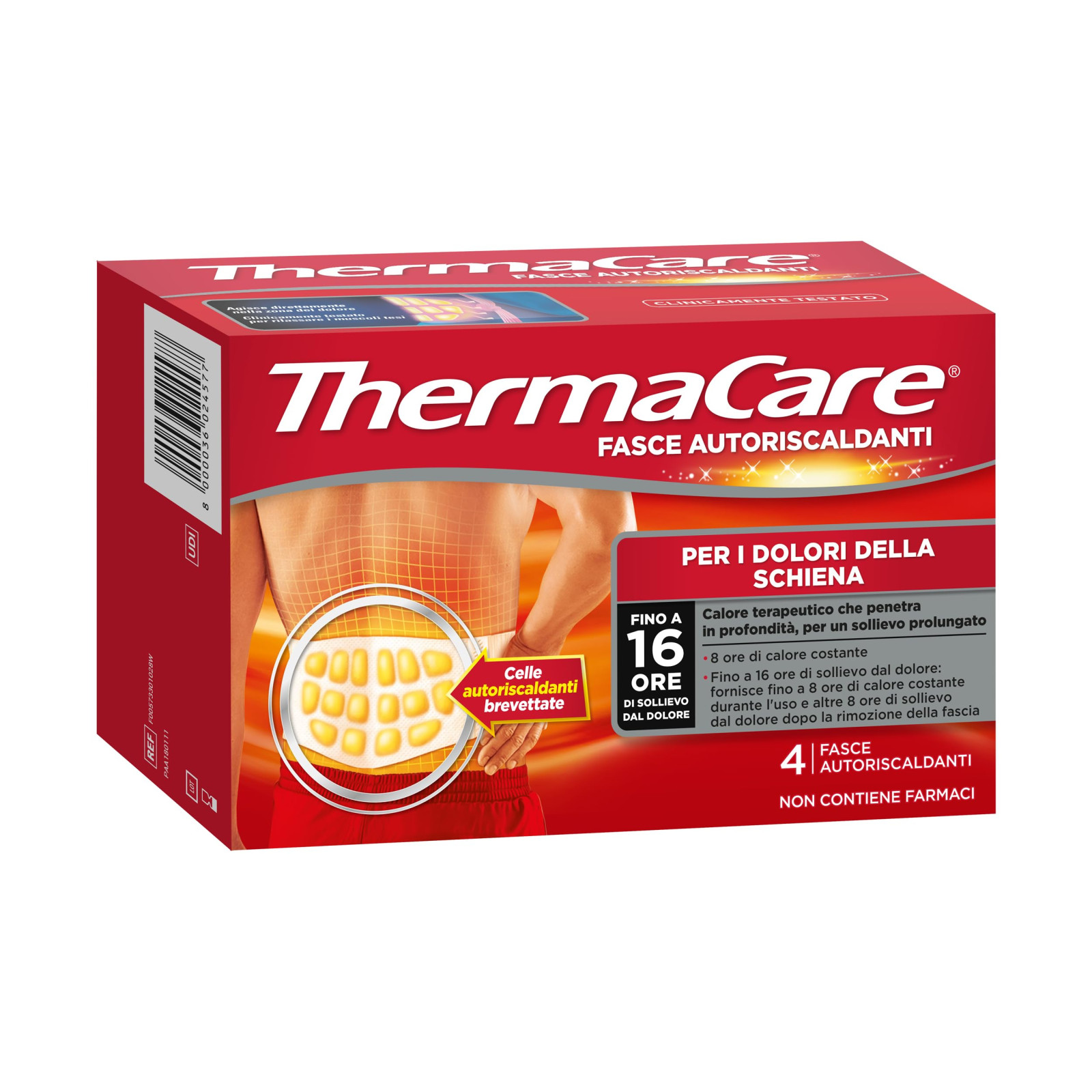 ThermaCare Fasce Autoriscaldanti per Schiena 8 Ore di Calore Costante Monouso