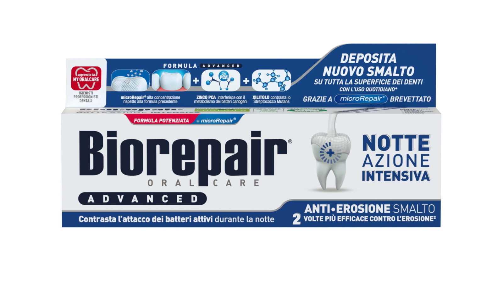 Dentifricio Notturno Intensivo Anti-erosione Antibatterico 75 ml - Biorepair