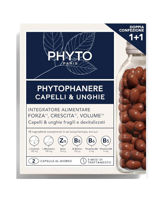 Phytophanere Integratore Capelli e Unghie Formula Concentrata 180 Capsule - Phyto
