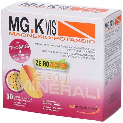 MGK-VIS Integratore Magnesio Potassio Creatina per Muscoli e Energia 30 Bustine - MGK-VIS