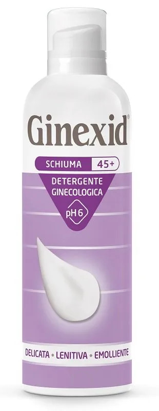 Ginexid 45+ Schiuma Detergente Ginecologica per Menopausa pH 6 150ml - FARMA-DERMA