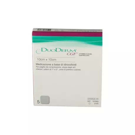 Duoderm CGF Medicazione Idrocolloidale Sterile per Lesioni 10x10 cm 5 pz - Convatec