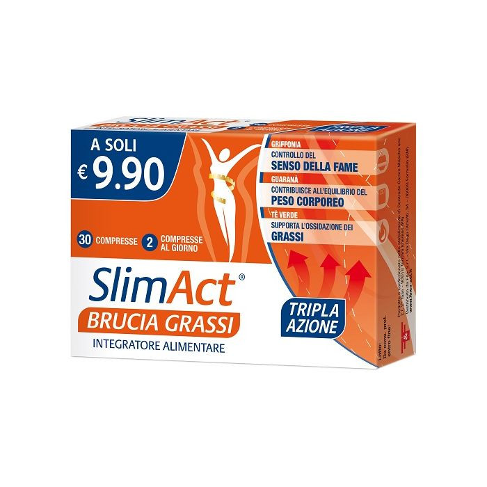 Slim Act Brucia Grassi Integratore Controllo Peso e Metabolismo 30 Compresse