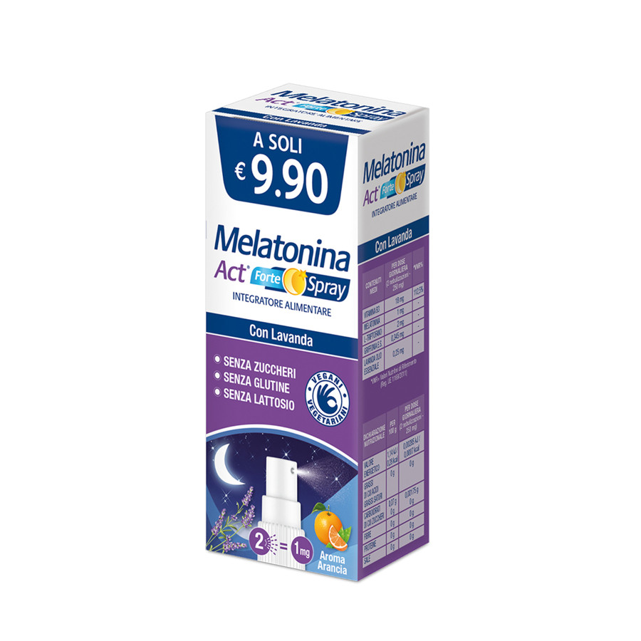 Melatonina Act Forte Integratore Sonno Spray con Triptofano e Griffonia 15ml - F&F SRL