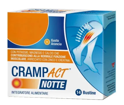 Crampact Notte Integratore per Crampi Notturni e Riposo 14 Bustine - F&F