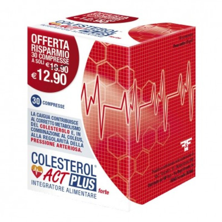 Colesterol Act Plus Forte Integratore Colesterolo e Pressione Arteriosa 30 Compresse - F&F