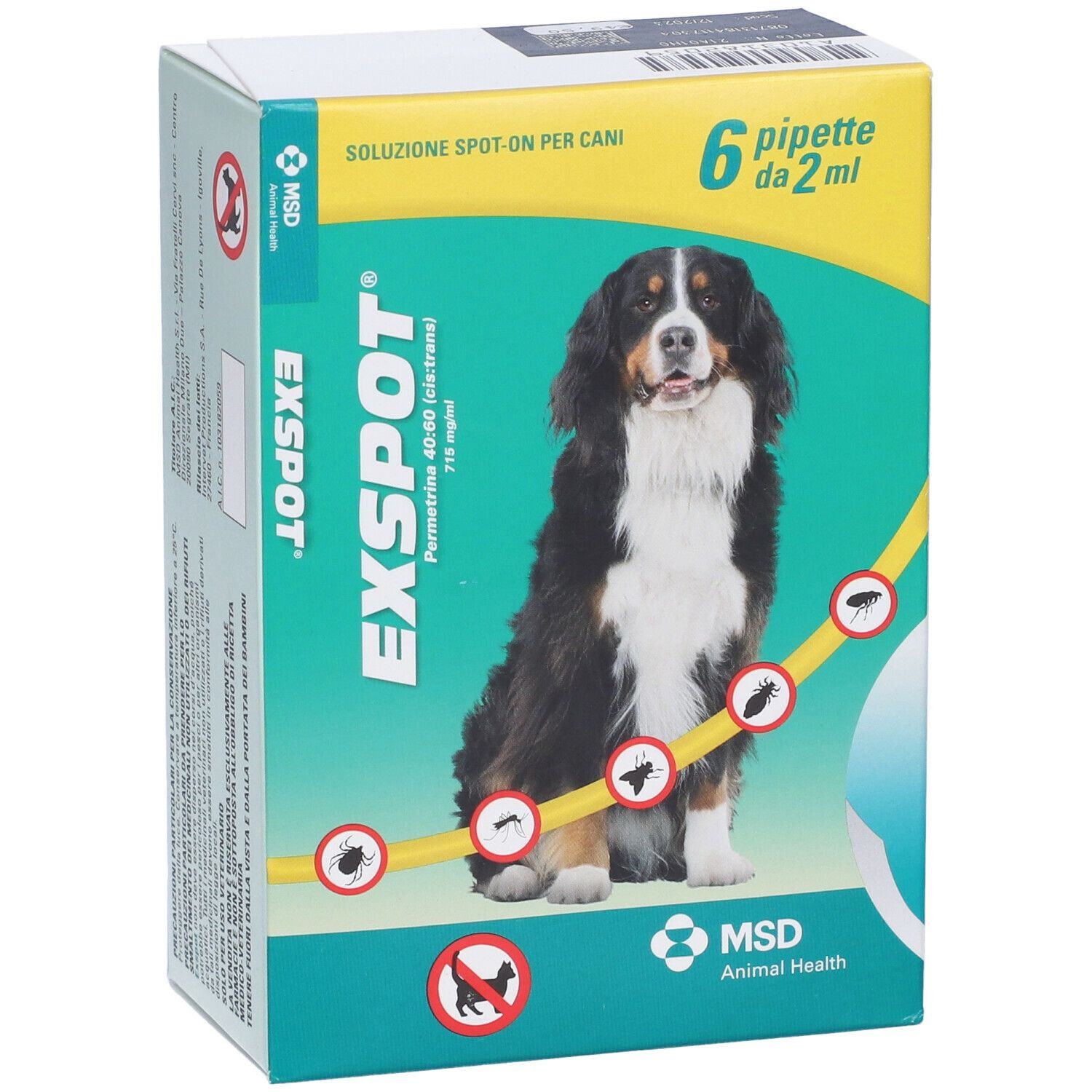 Exspot Antiparassitario Spot-On Cani con Permetrina 6 Pipette x 2ml - EXSPOT