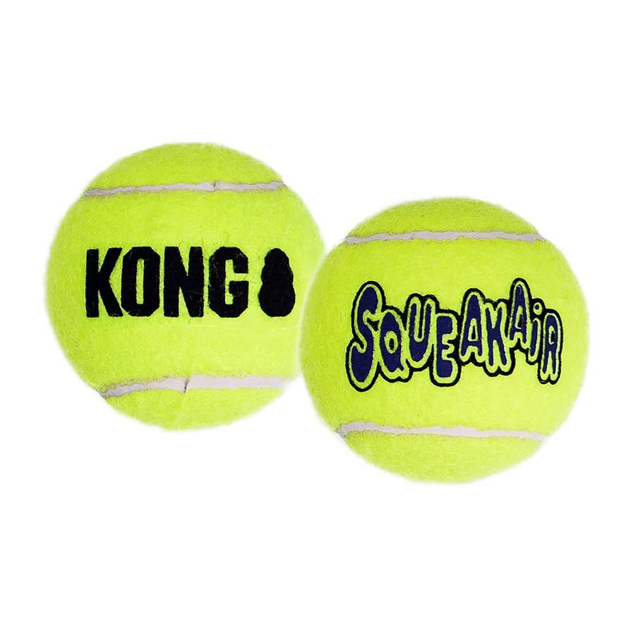 Kong Squeakair Palline Tennis con Sonaglio XS Set 3 Pz per Cani - Kong