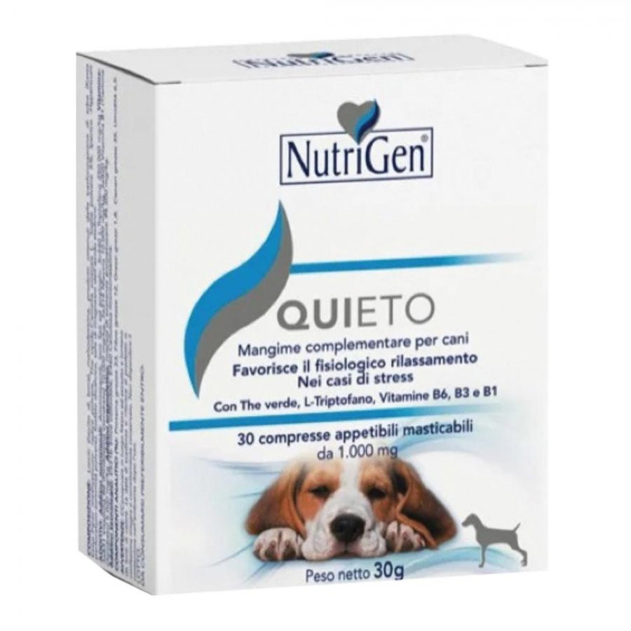 Quieto Cane Mangime Complementare Rilassante per Cani 30 Compresse - NUTRIGEN