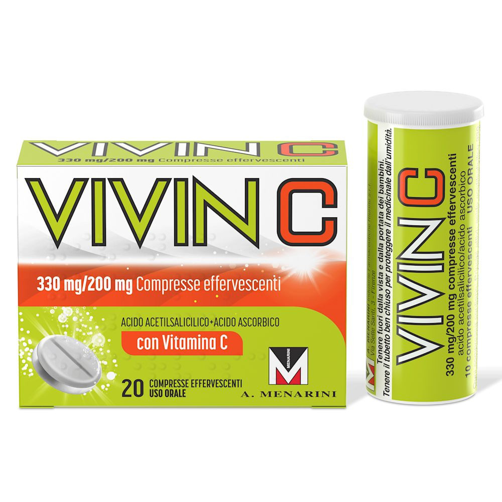Vivin C Analgesico Antipiretico 330mg + 200mg 20 Compresse Effervescenti - VIVIN