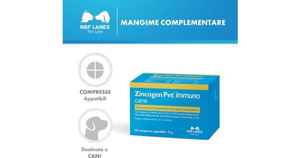 Zincogen Pet Immuno Supporto Immunitario per Cani 60 Compresse - N.B.F. LANES